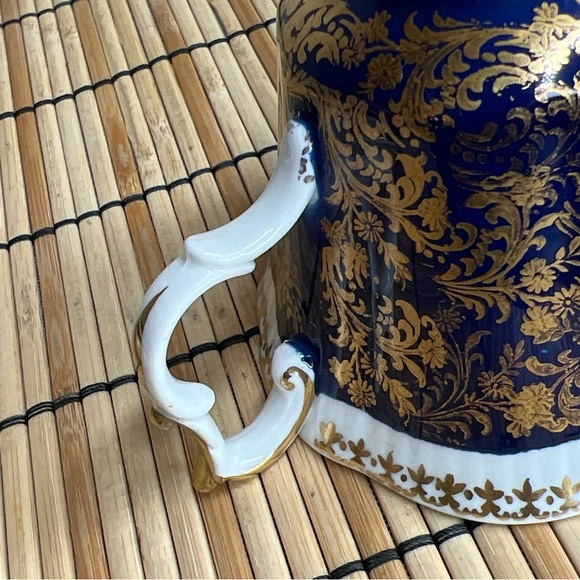 VTG Royal Albert Bone China Tea Cup & Saucer Buckingham Series Blue Gold READ - Picture 10 of 16